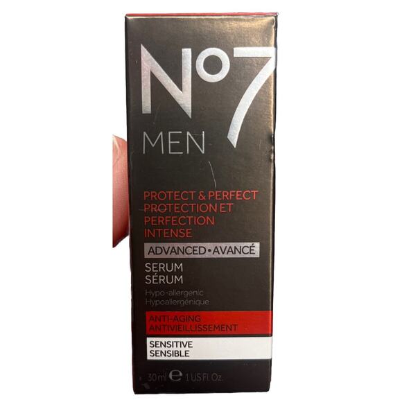 No7 Men Protect & Perfect Intense Advanced Anti-Aging Serum Sensitive 1 Oz. - Picture 1 of 3